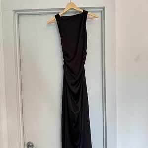 Commense Black Backless Dress